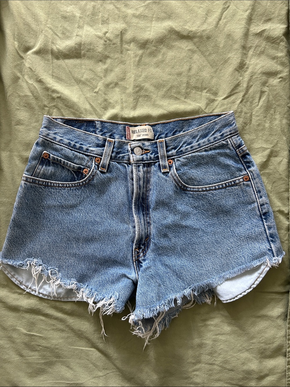 Levi's Light Blue Relaxed Fit Cutoff Jean Shorts